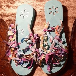 Flipflop Sandals with Ribbon Ties